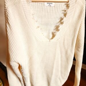 Zenana szXL cream sweater